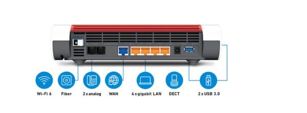 FRITZ!Box 5590 Fiber Edition Internation draadloze router - Afbeelding 2