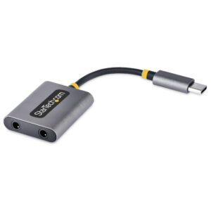 StarTech.com USB-C Headphone Splitter, USB Type C Dual Headset Adapter met Mic Input, USB C naar 3.5mm Audio Adapter/Earphone Do