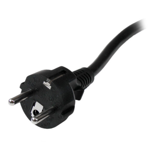 StarTech.com 2m Computer Stroomkabel, 16AWG, EU Schuko naar C19, 16A 250V, Zwart, AC Vervangkabel, Printer Voedingskabel, PC Pow - Afbeelding 2