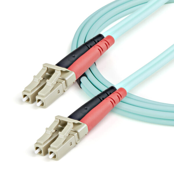 StarTech.com 1m LC/UPC naar LC/UPC OM3 Multimode Glasvezel Netwerkkabel, Full Duplex 50/125µm Zipcord Fiber, 100G Netwerken, LOM - Afbeelding 3