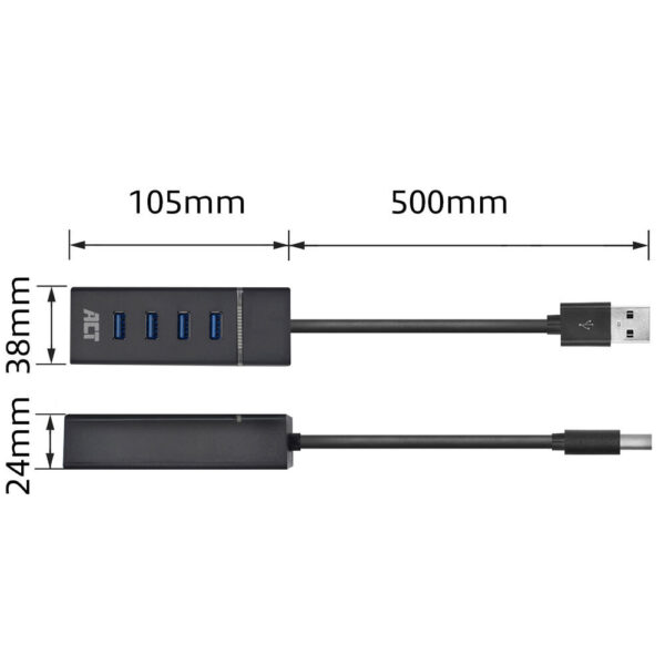 ACT USB hub 3.0, 4 poorts USB-A - Afbeelding 4