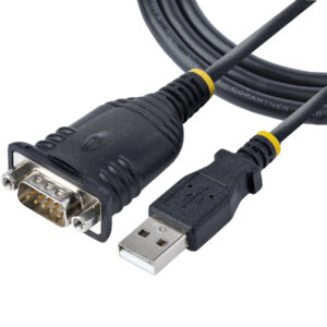 StarTech.com 1m USB Serial Converter Kabel, DB9 Male RS232 naar USB Converter, Prolific Chipset, USB naar Serieel Adapter voor P