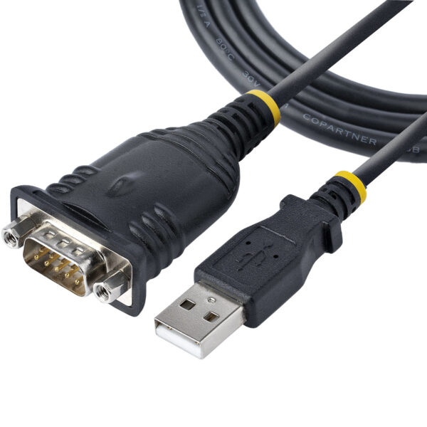 StarTech.com 1m USB Serial Converter Kabel, DB9 Male RS232 naar USB Converter, Prolific Chipset, USB naar Serieel Adapter voor P