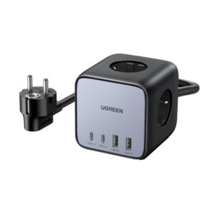 Ugreen Diginest Cube 7-in-1 3 AC-uitgang(en) Type C 1,8 m 4 3680 W Zwart