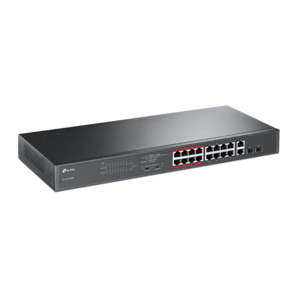 TP-Link TL-SL1218MP Unmanaged Gigabit Ethernet (10/100/1000) Power over Ethernet (PoE) 1U Zwart - Afbeelding 3
