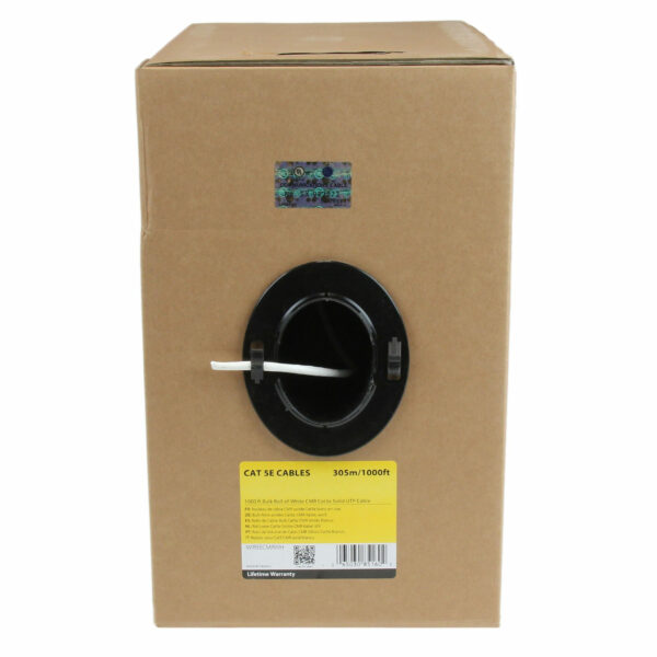 StarTech.com Bulkrol Cat 5e Ethernet kabel - CMR geclassificeerd -304,8 m - massief - wit - Afbeelding 2
