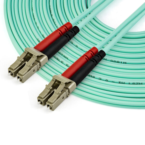 StarTech.com 10m LC/UPC naar LC/UPC OM4 Multimode Glasvezel Netwerkkabel, 50/125µm LOMMF/VCSEL Zipcord Fiber, 100G Netwerken, Lo - Afbeelding 2