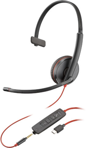POLY Blackwire C3215 mono headset + draagtas (bulk)