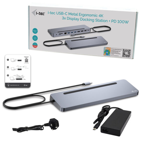 i-tec USB-C Metal 4K 3x Docking PD100W - Afbeelding 2