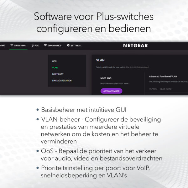 NETGEAR GS316EP-100PES netwerk-switch Managed Gigabit Ethernet (10/100/1000) Power over Ethernet (PoE) Zwart - Afbeelding 8