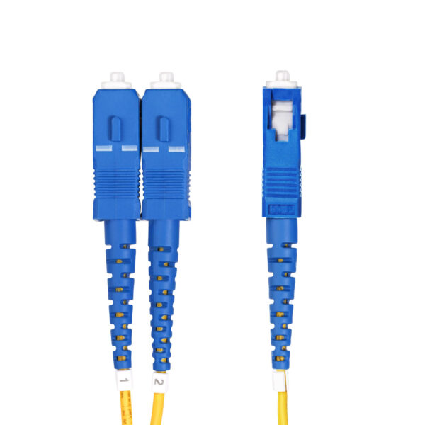 StarTech.com 10m LC naar SC (UPC) OS2 Single Mode Duplex Glasvezel Kabel, 9/125µm, Laser Optimized, 100G, Flexibel Buigen, Low I - Afbeelding 2