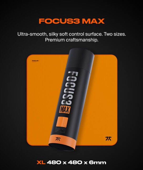 Fnatic Focus3 MAX L Game-muismat Oranje - Afbeelding 5