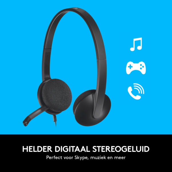 Logitech H340 USB Computer Headset Met digitale audio - Afbeelding 4
