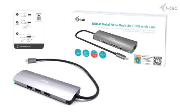 i-tec USB-C Nano Docking 4K HDMI LAN + PD 100W - Afbeelding 9
