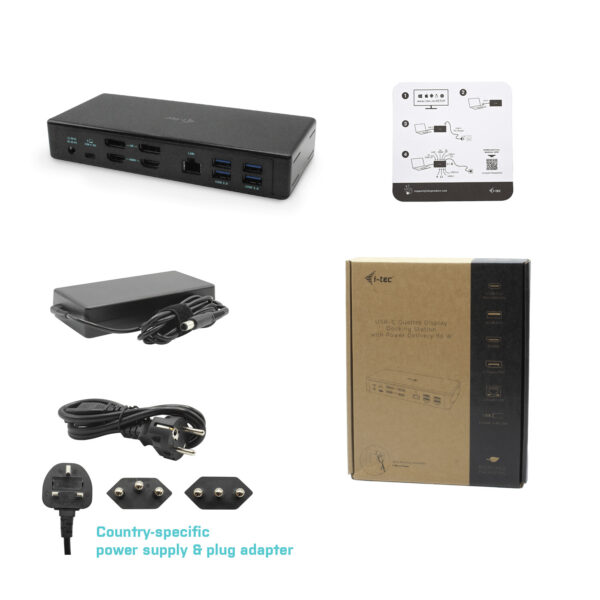 i-tec USB-C Quattro Display Docking PD 85W - Afbeelding 9