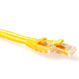 ACT Gele 2 meter U/UTP CAT6A patchkabel snagless met RJ45 connectoren
