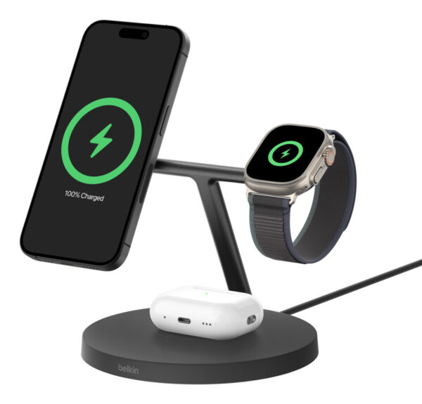 Belkin BoostCharge Pro Hoofdtelefoons, Smartphone, Smartwatch Zwart USB Draadloos opladen Snel opladen Binnen - Afbeelding 4