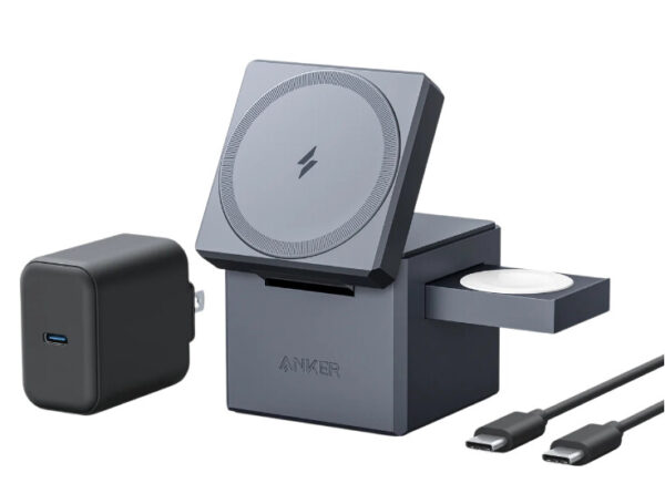 Anker Innovations Y1811G11 oplader voor mobiele apparatuur Hoofdtelefoons, Smartphone, Smartwatch Zwart AC, USB Draadloos oplade