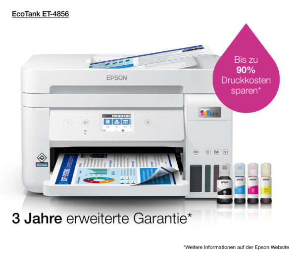 Epson EcoTank ET-4856 A4 multifunctionele Wi-Fi-printer met inkttank, inclusief tot 3 jaar inkt - Afbeelding 19
