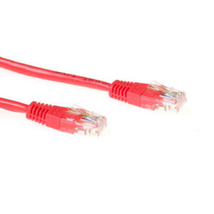 ACT Rode 2 meter U/UTP CAT5E patchkabel met RJ45 connectoren