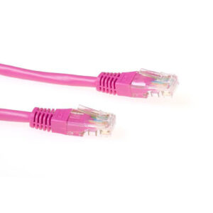 ACT Roze 5 meter U/UTP CAT6 patchkabel met RJ45 connectoren