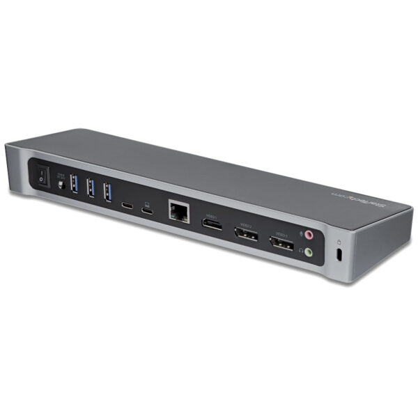StarTech.com 4K USB-C Dock, Triple UHD 4K Monitor Docking Station, Mac & Windows, USB C to HDMI & DisplayPort, 100W Power Delive - Afbeelding 2