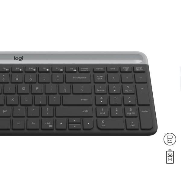Logitech 920-009204 toetsenbord Inclusief muis Universeel RF Draadloos QWERTY US International Grafiet - Afbeelding 5