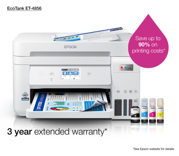 Epson EcoTank ET-4856 A4 multifunctionele Wi-Fi-printer met inkttank, inclusief tot 3 jaar inkt - Afbeelding 20