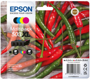 Epson 503XL inktcartridge 4 stuk(s) Origineel Hoog (XL) rendement Zwart, Cyaan, Magenta, Geel
