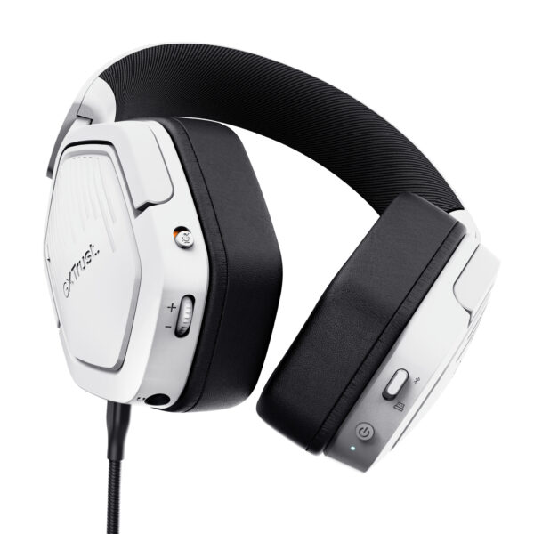 Trust GXT 493W Carus Headset Bedraad en draadloos Hoofdband, Helm Gamen USB Type-C / USB Type-A Bluetooth Wit - Afbeelding 3
