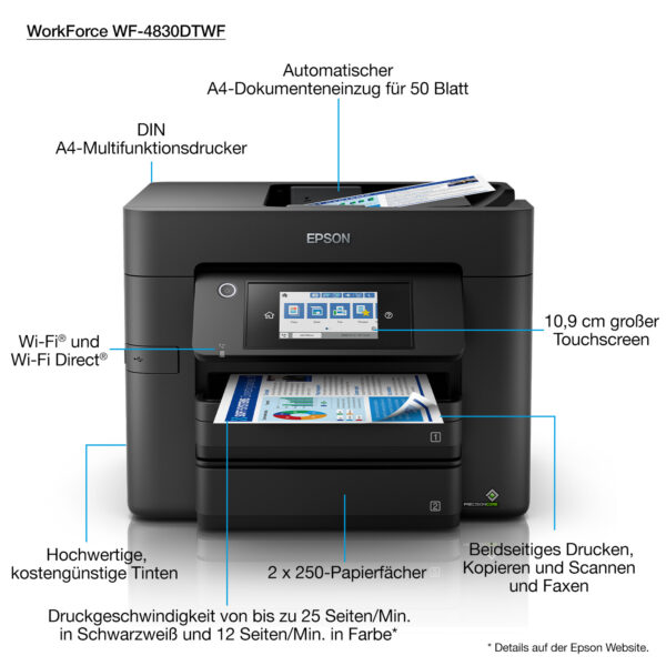 Epson WorkForce Pro WF-4830DTWF - Afbeelding 4