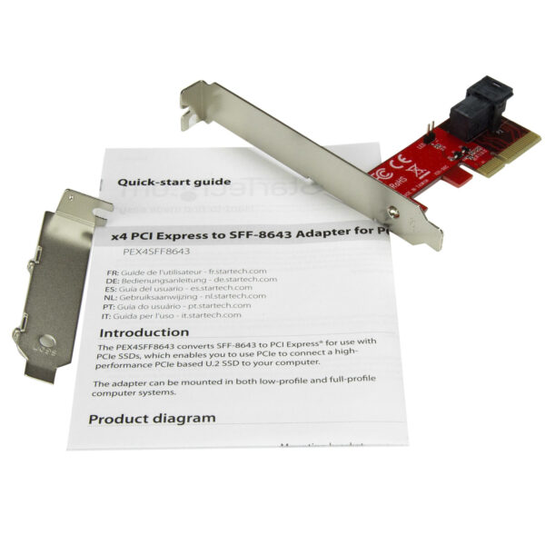 StarTech.com x4 PCI Express naar SFF-8643 Adapter voor PCIe NVMe U.2 SSD - PCI Express 2.5" NVM Express SSD Adapter - Afbeelding 5