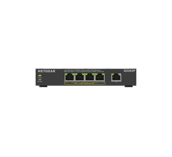 NETGEAR GS305Pv3 Unmanaged Gigabit Ethernet (10/100/1000) Power over Ethernet (PoE) Zwart - Afbeelding 2