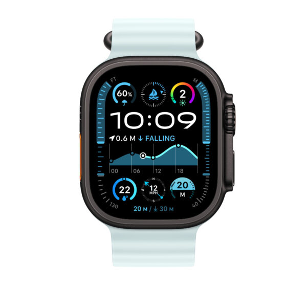 Apple MYP83ZM/A slimme draagbare accessoire Band Blauw Fluorelastomeer, Titanium - Afbeelding 3