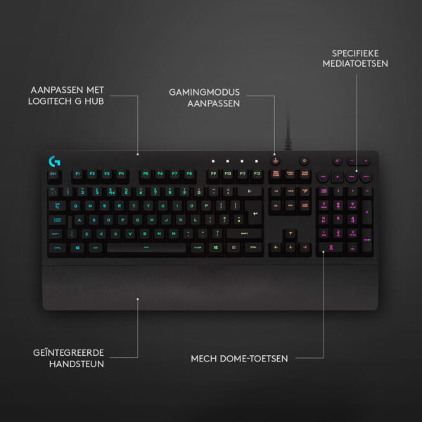 Logitech G 920-008093 toetsenbord Gamen USB QWERTY Engels Zwart - Afbeelding 11