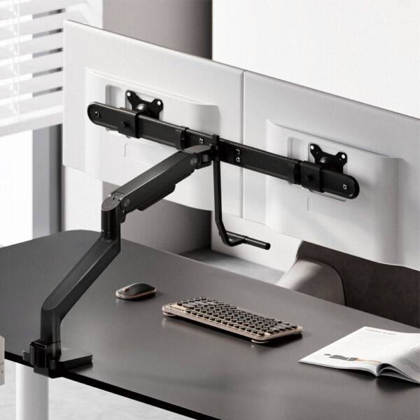 ACT Monitorarm 32" office premium, gasveer, crossbar, 2 schermen - Afbeelding 5
