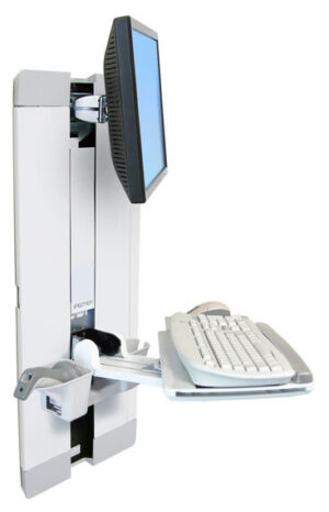 Ergotron StyleView Vertical Lift, Patient Room flat panel bureau steun 61 cm (24") Muur Wit