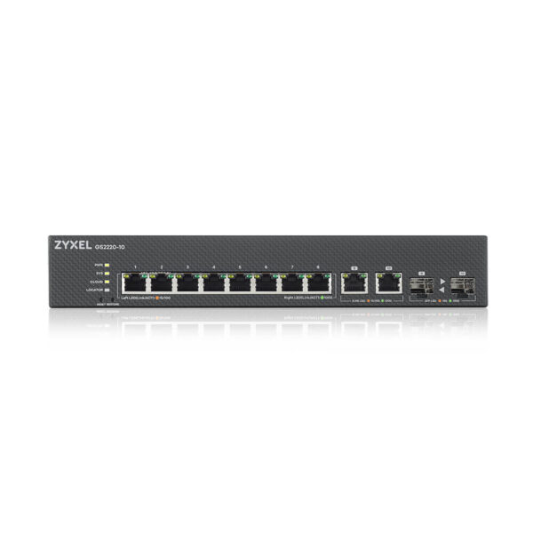 Zyxel GS2220-10-EU0101F netwerk-switch Managed L2 Gigabit Ethernet (10/100/1000) Zwart - Afbeelding 2