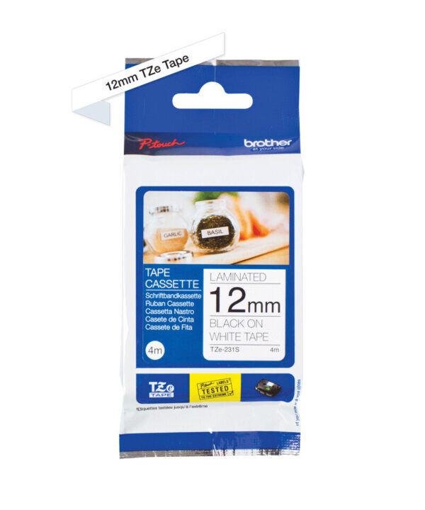 Brother TZE231S labelprinter-tape Zwart op wit TZe - Afbeelding 3