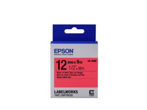Epson Pastel Tape- LK-4RBP Pastel Blk/Red 12/9