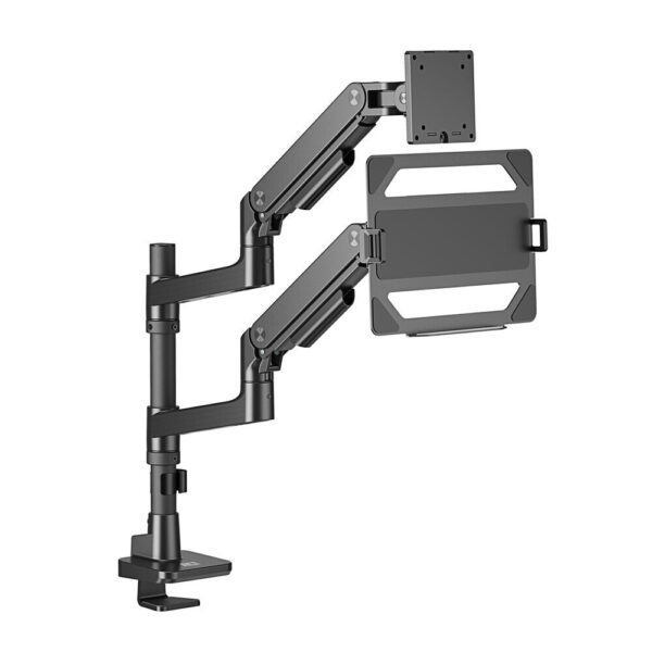 ACT Monitorarm 49" met laptophouder office premium, gasveer, paalbevestiging, 1 scherm - Afbeelding 3