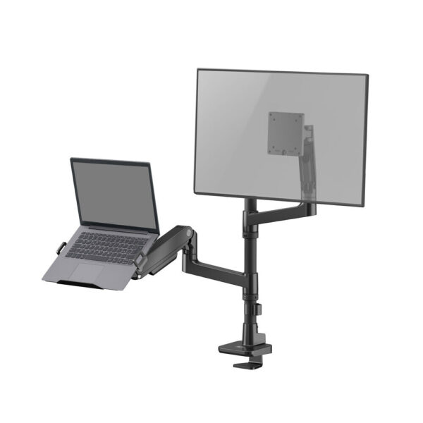 ACT Monitorarm 49" met laptophouder office premium, gasveer, paalbevestiging, 1 scherm - Afbeelding 4
