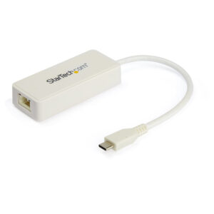 StarTech.com USB-C naar Gigabit Ethernet Adapter met USB A Poort, 1Gbps NIC USB 3.0/USB 3.1 Type C Netwerk Adapter, 1GbE USB-C R