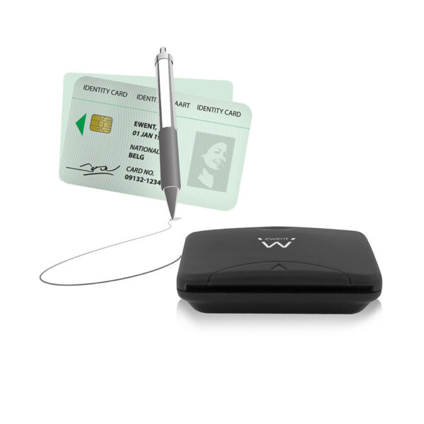 Ewent EW1052 smart card reader USB USB 2.0 Zwart - Afbeelding 2