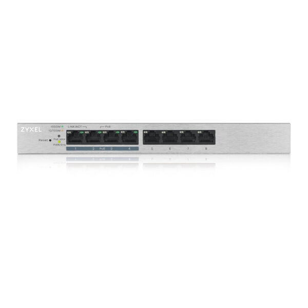 Zyxel GS1200-8HP v2 Managed Gigabit Ethernet (10/100/1000) Power over Ethernet (PoE) Grijs - Afbeelding 2
