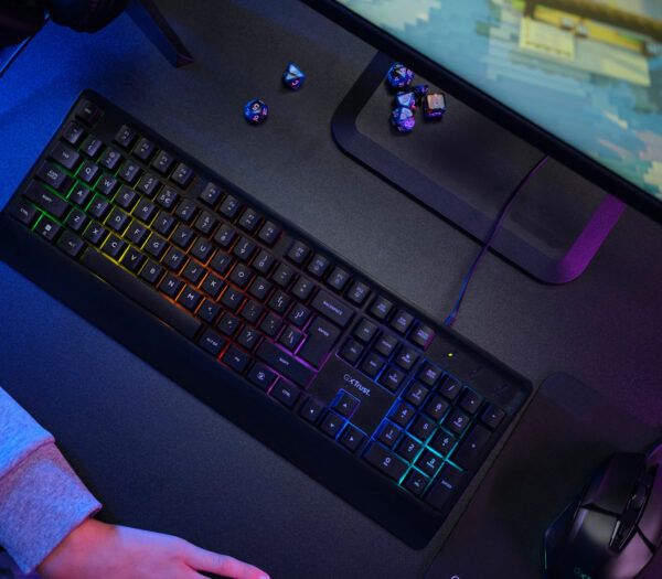 Trust GXT 792 Quadrox toetsenbord Inclusief muis Gamen USB QWERTY Belgisch Zwart - Afbeelding 9