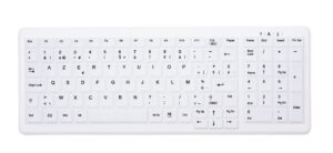 CHERRY AK-C7000 toetsenbord Medisch RF draadloos + USB AZERTY Belgisch Wit