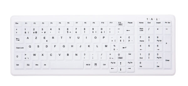 CHERRY AK-C7000 toetsenbord Medisch RF draadloos + USB AZERTY Belgisch Wit