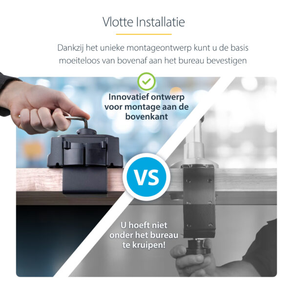 StarTech.com Dubbele Monitor Arm voor Bureaumontage, Full Motion Monitorbeugel voor 2x VESA-displays tot 32" (8kg), Verticale St - Afbeelding 13