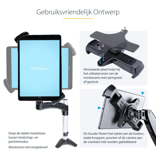 StarTech.com TABLET-VESA-ADAPTER houder Passieve houder Tablet/UMPC Zwart - Afbeelding 14